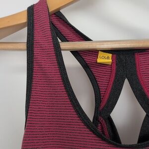 LOLE STRIPED ATHLETIC TOP SIZE MEDIUM